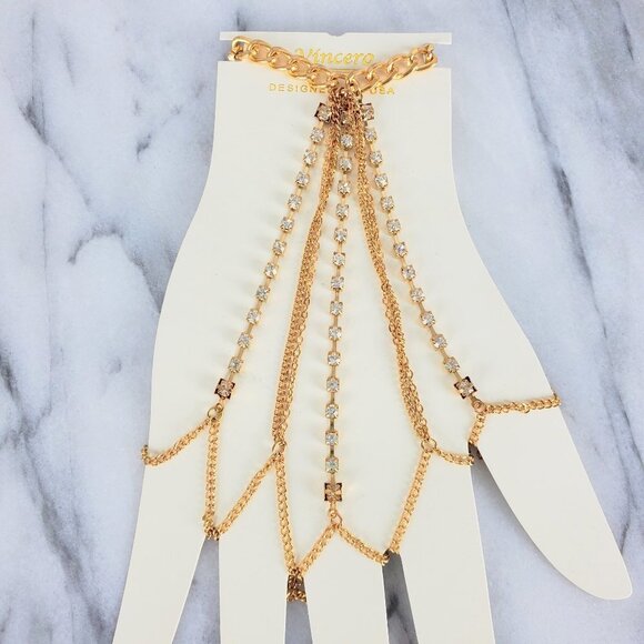 Festival Gypsy Hand‎ Chain Crystal Bracelet - Picture 2 of 6